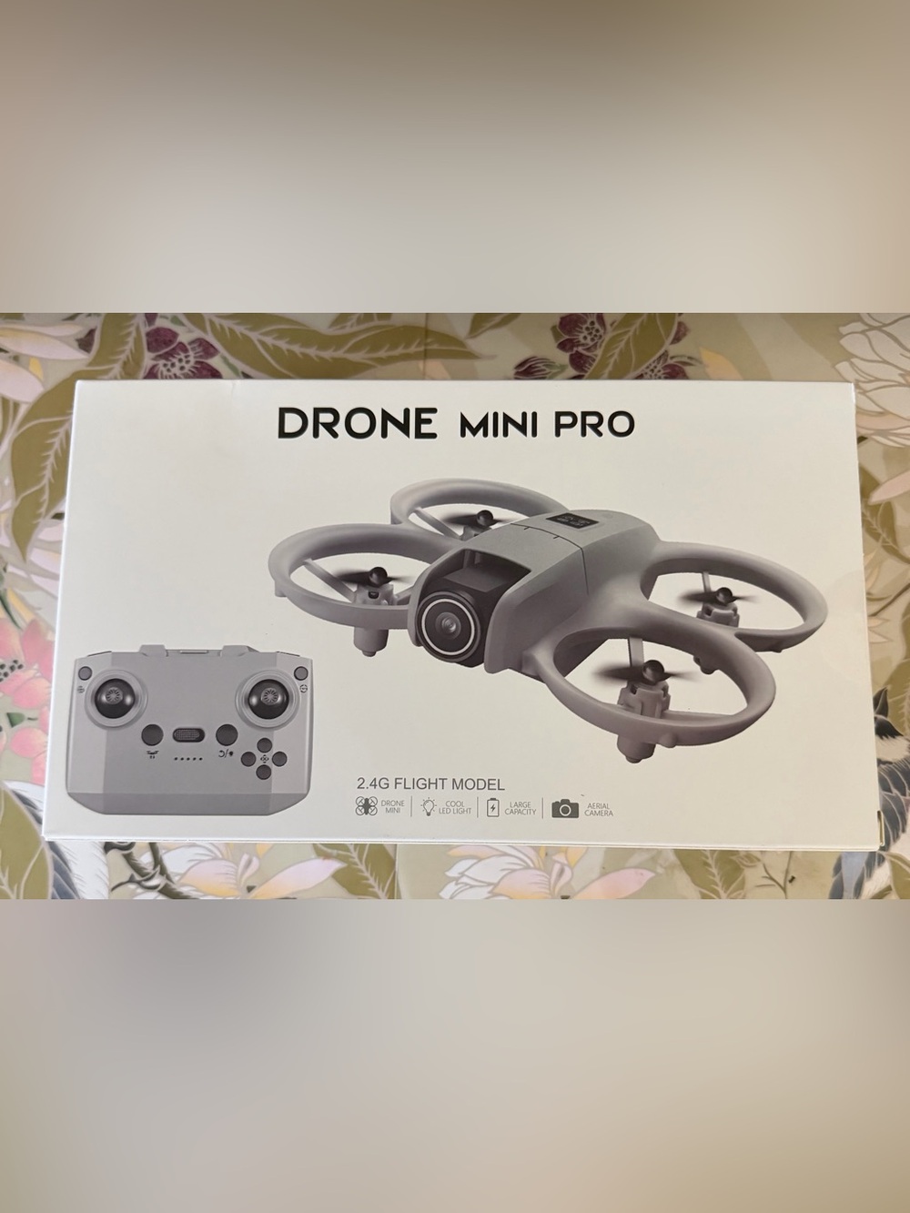 Drone Mini Pro - Compact Grey Aerial Camera Drone